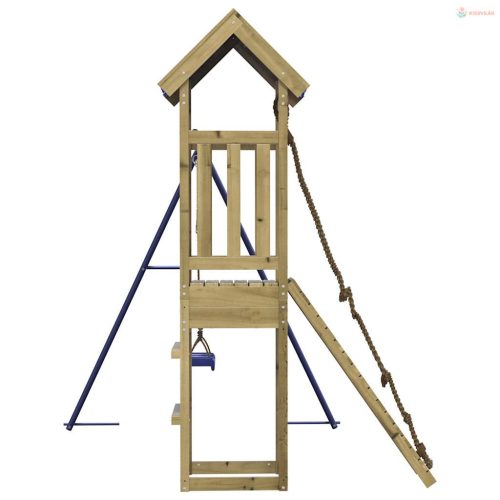 Impregnált fenyőfa kültéri játszószett