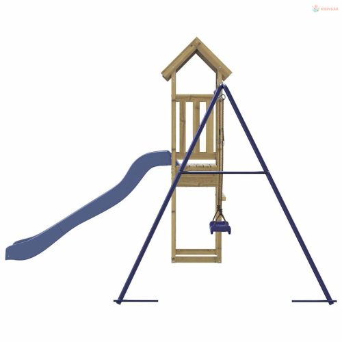 Impregnált fenyőfa kültéri játszószett