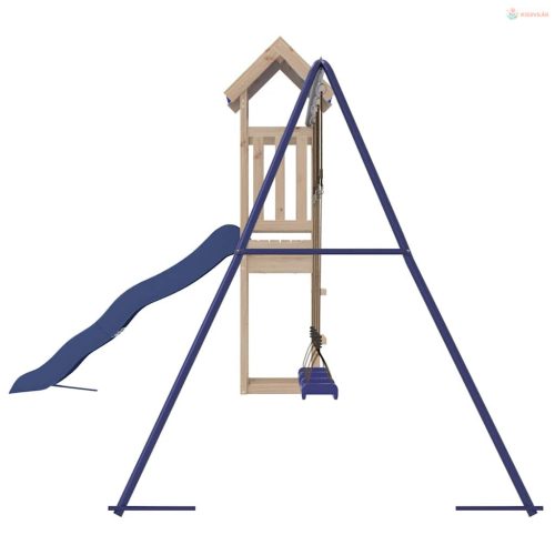 Tömör fenyőfa kültéri játszószett