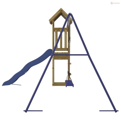 Impregnált fenyőfa kültéri játszószett