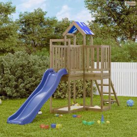 Impregnált fenyőfa kültéri játszószett