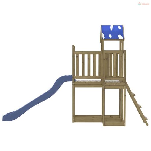 Impregnált fenyőfa kültéri játszószett