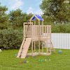Tömör fenyőfa kültéri játszószett
