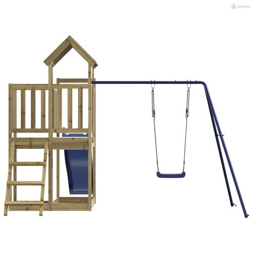 Impregnált fenyőfa kültéri játszószett