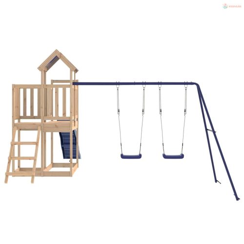 Tömör fenyőfa kültéri játszószett