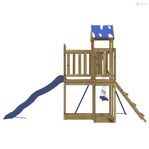 Impregnált fenyőfa kültéri játszószett