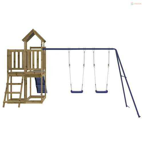 Impregnált fenyőfa kültéri játszószett