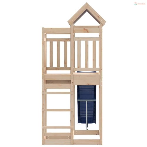 Tömör fenyőfa kültéri játszószett