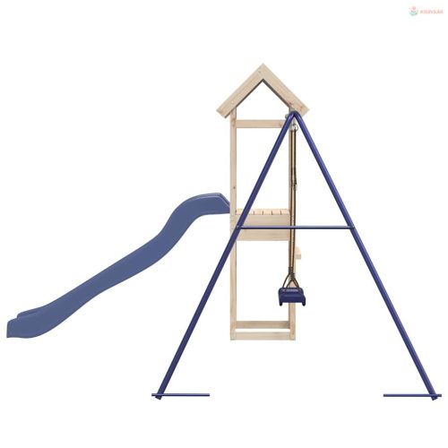 Tömör fenyőfa kültéri játszószett