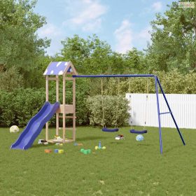 Tömör fenyőfa kültéri játszószett