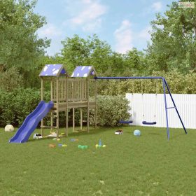 Impregnált fenyőfa kültéri játszószett