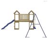 Impregnált fenyőfa kültéri játszószett