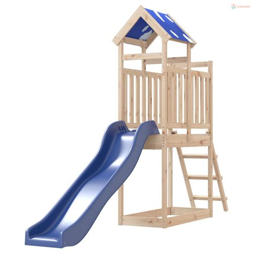 Tömör fenyőfa kültéri játszószett