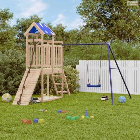 Tömör fenyőfa kültéri játszószett