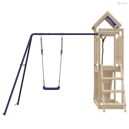 Tömör fenyőfa kültéri játszószett