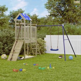 Impregnált fenyőfa kültéri játszószett