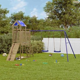 Impregnált fenyőfa kültéri játszószett