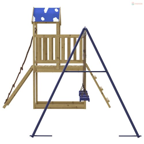 Impregnált fenyőfa kültéri játszószett