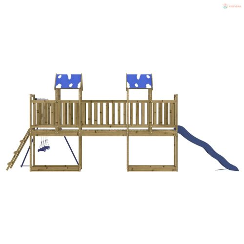 Impregnált fenyőfa kültéri játszószett