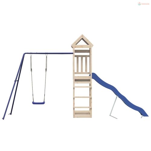 Tömör fenyőfa kültéri játszószett