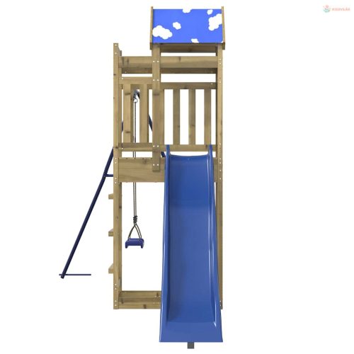 Impregnált fenyőfa kültéri játszószett