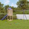 Tömör fenyőfa kültéri játszószett