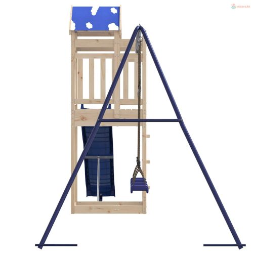 Tömör fenyőfa kültéri játszószett