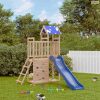 Tömör fenyőfa kültéri játszószett
