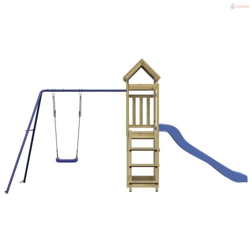 Impregnált fenyőfa kültéri játszószett