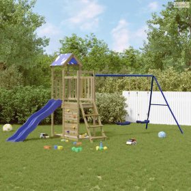 Impregnált fenyőfa kültéri játszószett