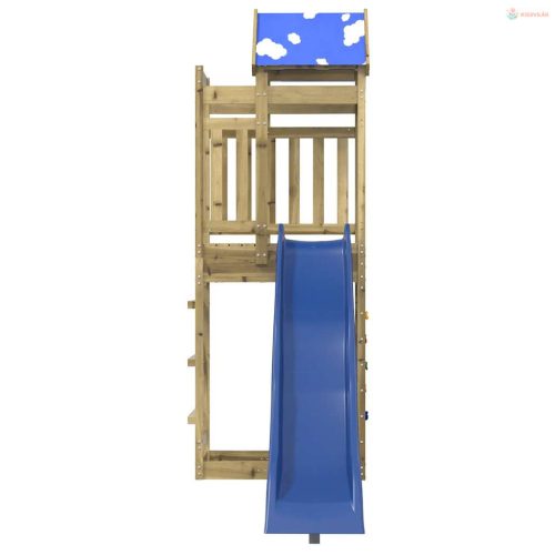 Impregnált fenyőfa kültéri játszószett