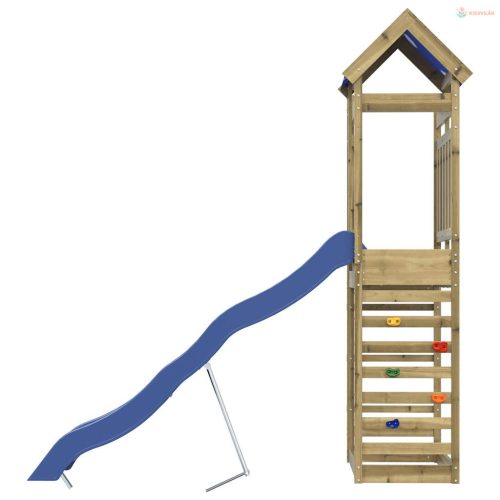 Impregnált fenyőfa kültéri játszószett