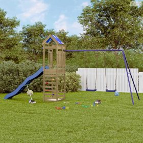 Impregnált fenyőfa kültéri játszószett