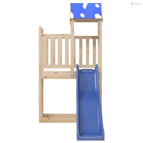 Tömör fenyőfa kültéri játszószett