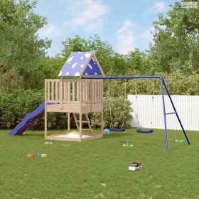 Tömör fenyőfa kültéri játszószett