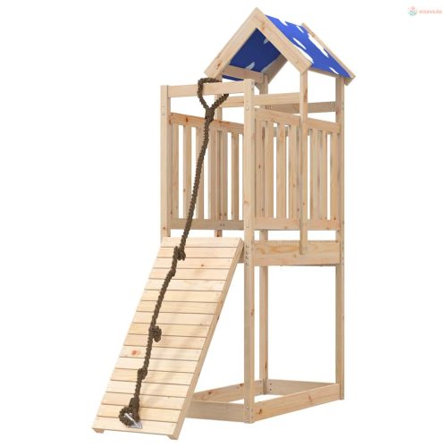 Tömör fenyőfa kültéri játszószett