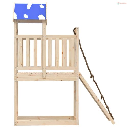 Tömör fenyőfa kültéri játszószett