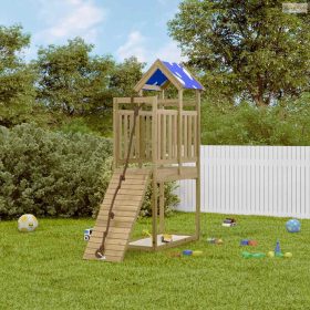 Impregnált fenyőfa kültéri játszószett