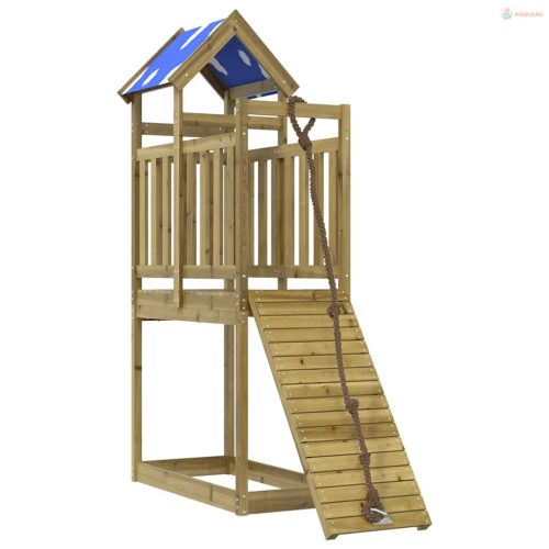 Impregnált fenyőfa kültéri játszószett