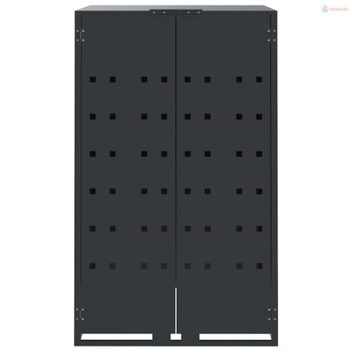 Antracit acél tároló 4 szemeteskukához 276 x 79 x 117 cm