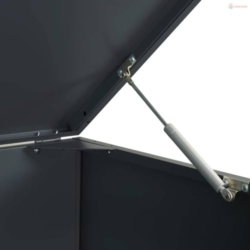 Antracit acél tároló 4 szemeteskukához 276 x 79 x 117 cm