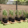 8 db acél és polipropilén paradicsomketrec növényzsákkal 116 cm