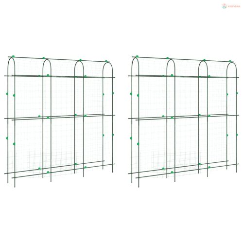 2 db U-alakú acél kerti rács kúszónövényekhez