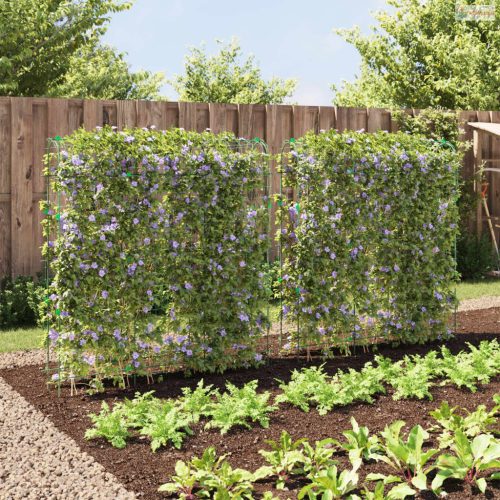 2 db U-alakú acél kerti rács kúszónövényekhez