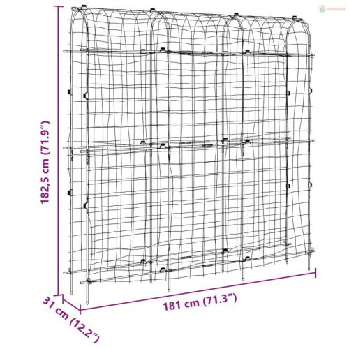 2 db U-alakú acél kerti rács kúszónövényekhez