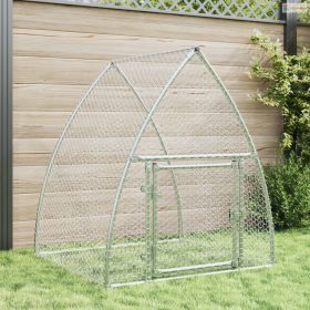 Szürke horganyzott acél nyúlketrec 105 x 100 x 120 cm