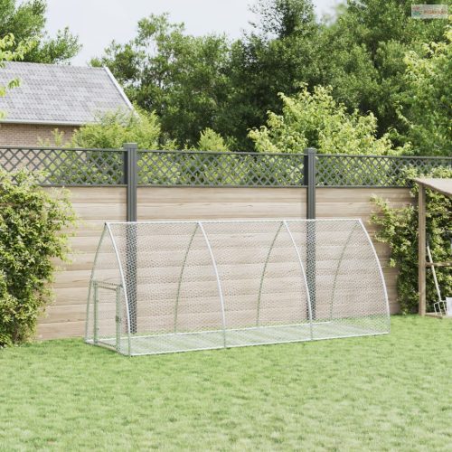 Szürke horganyzott acél nyúlketrec 105 x 300 x 120 cm