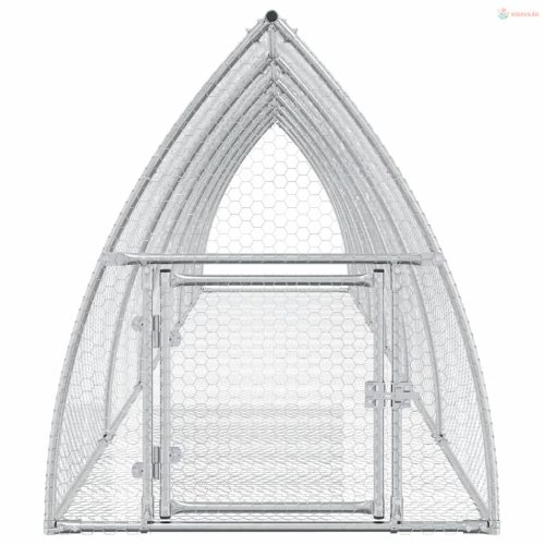 Szürke horganyzott acél nyúlketrec 105 x 600 x 120 cm