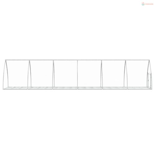 Szürke horganyzott acél nyúlketrec 105 x 600 x 120 cm