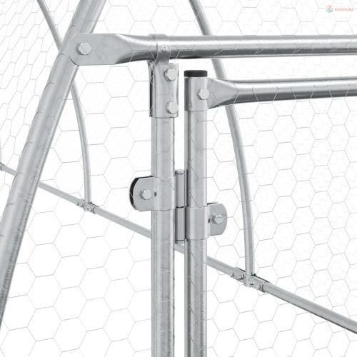 Szürke horganyzott acél nyúlketrec 105 x 600 x 120 cm